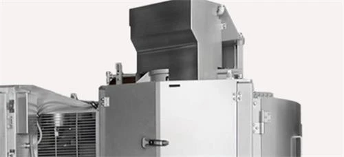 Automatic feed hopper and orientation area of the electric apple peeler